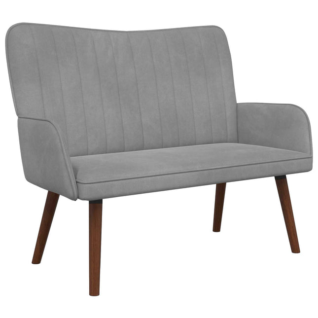 2-sits soffa Ljusgrå 115 x 61 x 87 cm Sammet