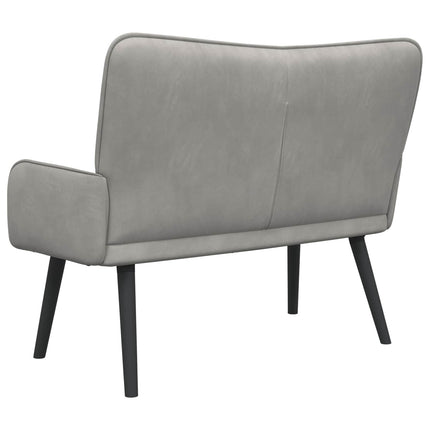 2-sits soffa Ljusgrå 115 x 61 x 87 cm Sammet (V)