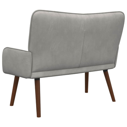 2-sits soffa Ljusgrå 115 x 61 x 87 cm Sammet