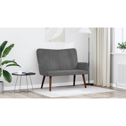 2-sits soffa Mörkgrå 115 x 61 x 87 cm Sammet