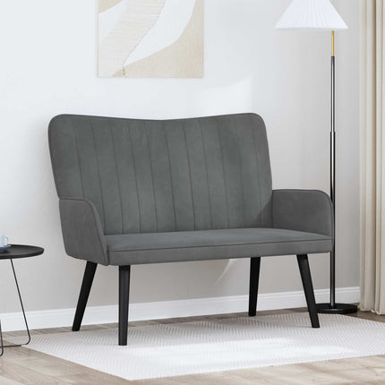 2-sits soffa Mörkgrå 115 x 61 x 87 cm Sammet (V)