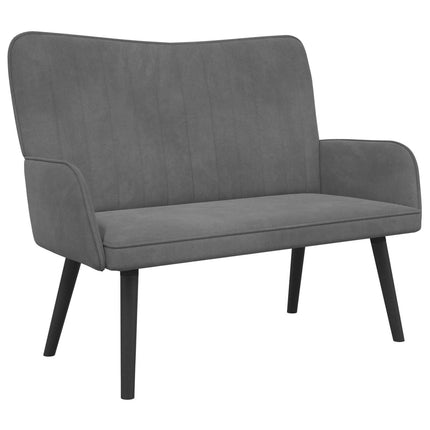 2-sits soffa Mörkgrå 115 x 61 x 87 cm Sammet (V)