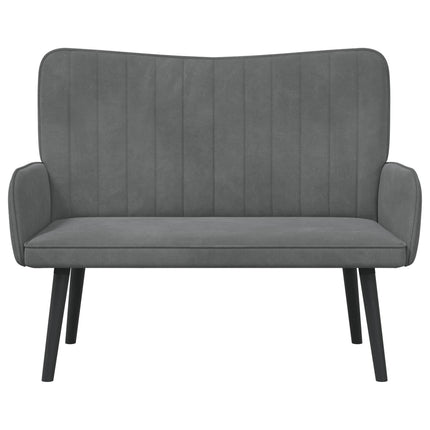 2-sits soffa Mörkgrå 115 x 61 x 87 cm Sammet (V)