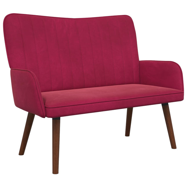 2-sits soffa Vinröd 115 x 61 x 87 cm Sammet