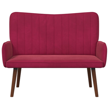 2-sits soffa Vinröd 115 x 61 x 87 cm Sammet
