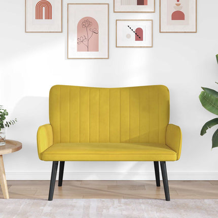 2-sits soffa Gul 115 x 61 x 87 cm Sammet (V)
