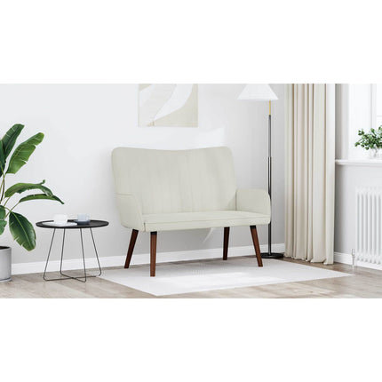 2-sits soffa Gräddvit 115 x 61 x 87 cm Sammet