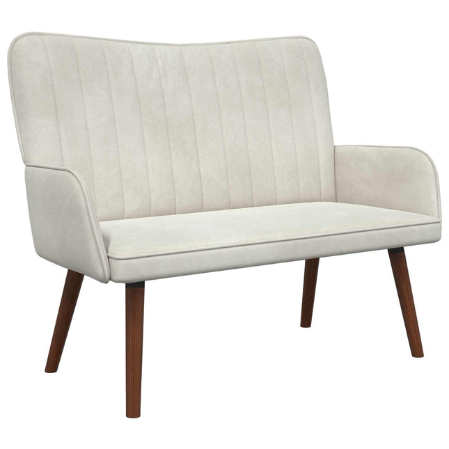2-sits soffa Gräddvit 115 x 61 x 87 cm Sammet