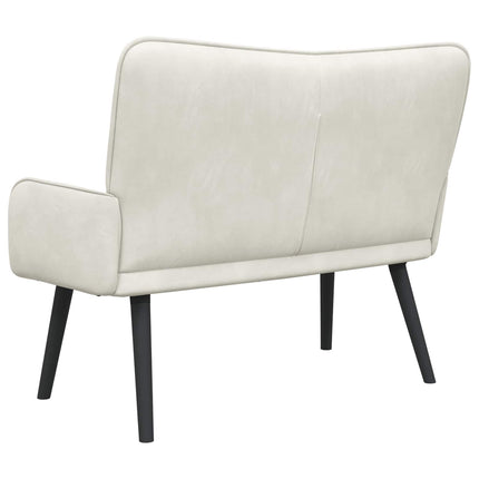 2-sits soffa Gräddvit 115 x 61 x 87 cm Sammet (V)
