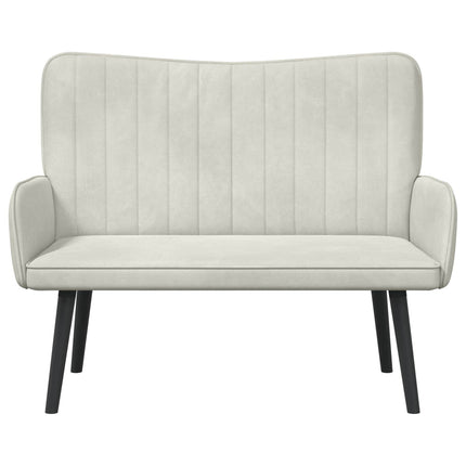 2-sits soffa Gräddvit 115 x 61 x 87 cm Sammet (V)