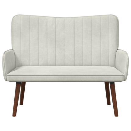 2-sits soffa Gräddvit 115 x 61 x 87 cm Sammet