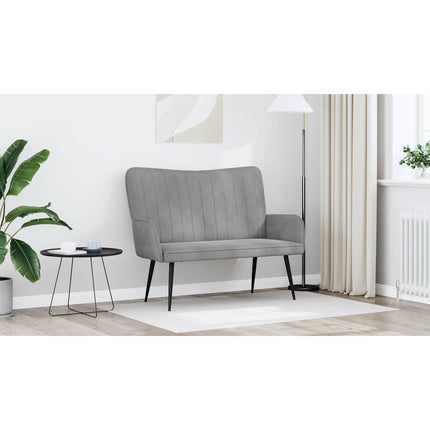 2-sits soffa Ljusgrå 115 x 61 x 87 cm Sammet