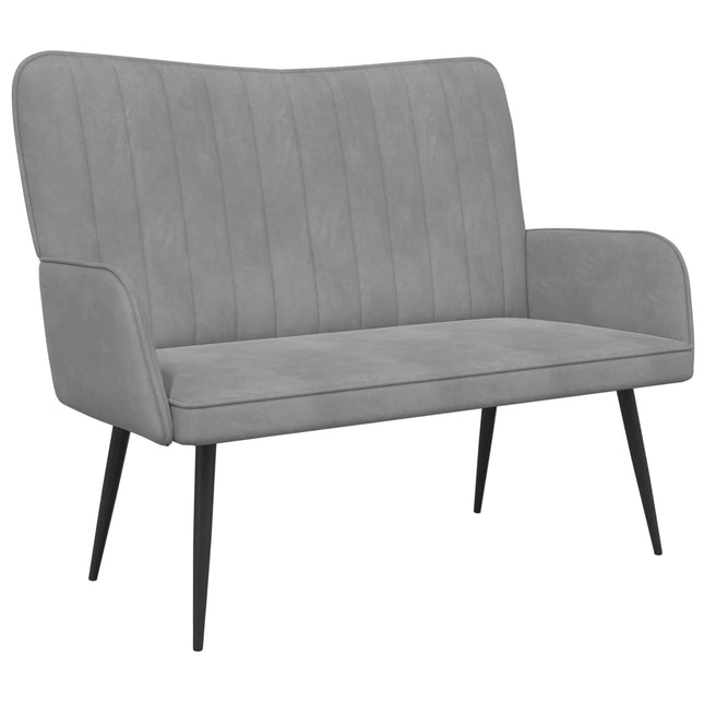 2-sits soffa Ljusgrå 115 x 61 x 87 cm Sammet