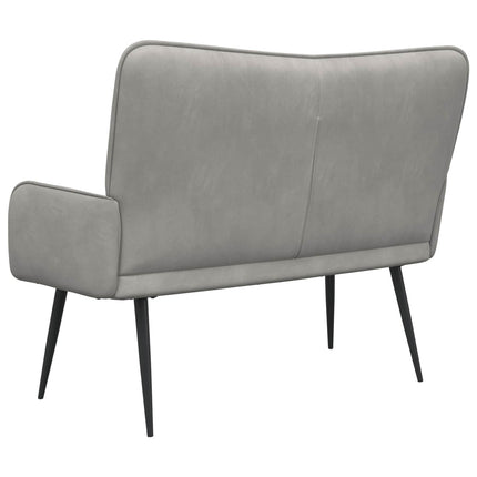 2-sits soffa Ljusgrå 115 x 61 x 87 cm Sammet