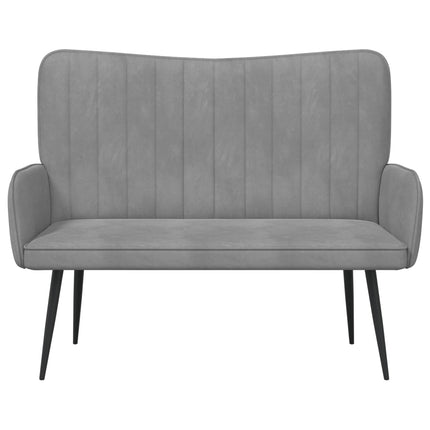 2-sits soffa Ljusgrå 115 x 61 x 87 cm Sammet (V)