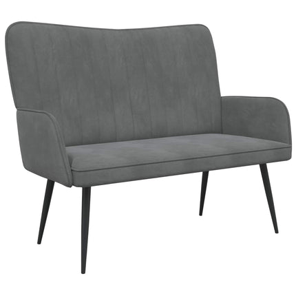 2-sits soffa Mörkgrå 115 x 61 x 87 cm Sammet (V)