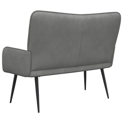 2-sits soffa Mörkgrå 115 x 61 x 87 cm Sammet (V)