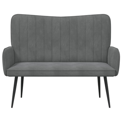 2-sits soffa Mörkgrå 115 x 61 x 87 cm Sammet (V)