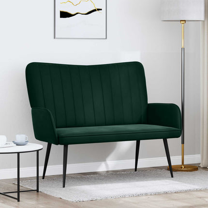 2-sits soffa Mörkgrön 115 x 61 x 87 cm Sammet (V)