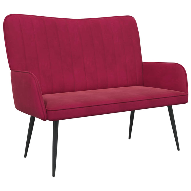 2-sits soffa Vinröd 115 x 61 x 87 cm Sammet