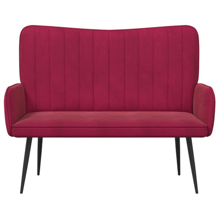 2-sits soffa Vinröd 115 x 61 x 87 cm Sammet