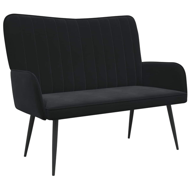 2-sits soffa Svart 115 x 61 x 87 cm Sammet