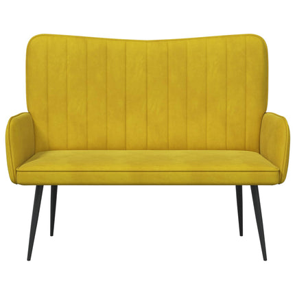 2-sits soffa Gul 115 x 61 x 87 cm Sammet (V)