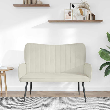 2-sits soffa Gräddvit 115 x 61 x 87 cm Sammet (V)
