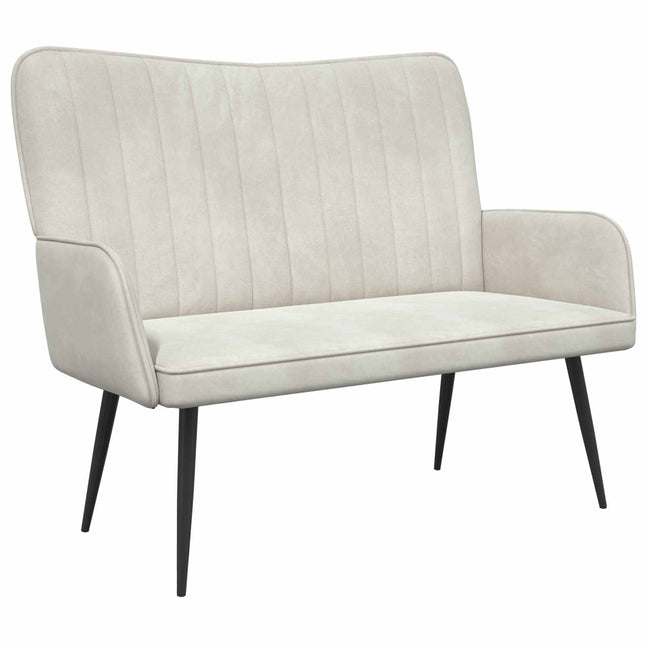 2-sits soffa Gräddvit 115 x 61 x 87 cm Sammet