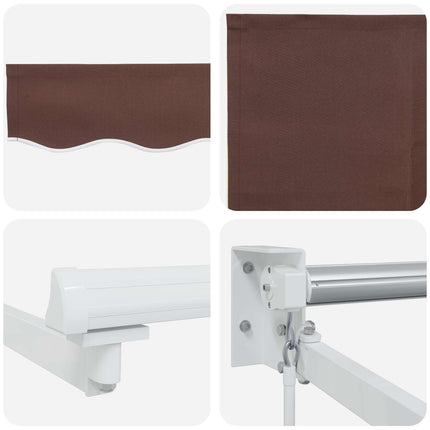 Utdragbar markis Brun 3 x 2 m 100% Polyester och Aluminium