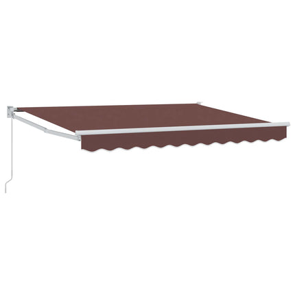 Utdragbar markis Brun 3 x 2 m 100% Polyester och Aluminium