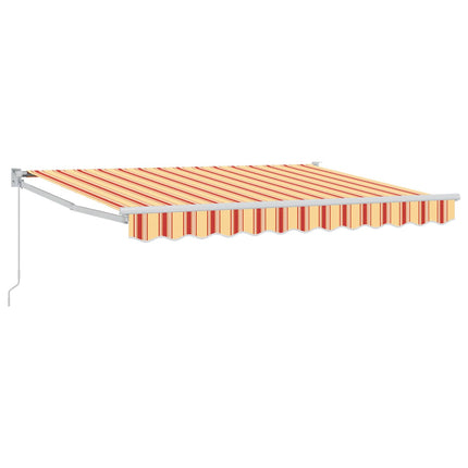 Utdragbar markis Gul, Orange och Vit 3 x 2 m