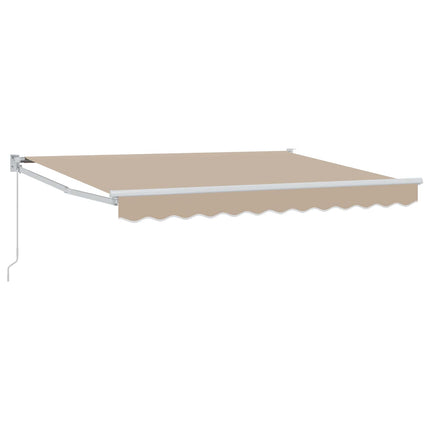 Utdragbar markis Beige 3 x 2 m 100% Polyester och Aluminium