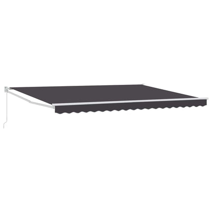 Utdragbar markis Antracit 4 x 2 m 100% Polyester och Aluminium