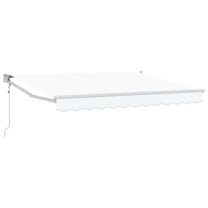 Markis Vit 3 x 2 m Polyester och metall