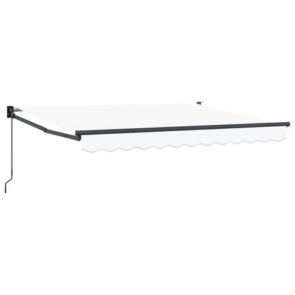 Utdragbar markis Vit 3 x 2 m 100% Polyester och Aluminium