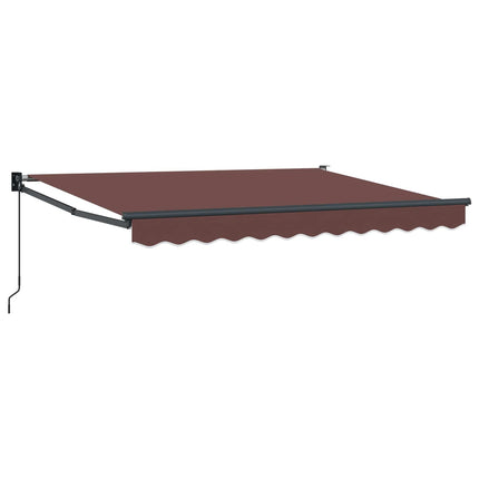 Utdragbar markis Brun 3,5 x 2 m 100% Polyester och Aluminium
