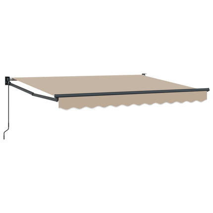 Utdragbar markis Beige 3,5 x 2 m 100% Polyester och Aluminium