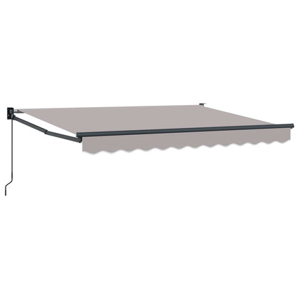 Utdragbar markis Ljusgrå 3,5 x 2 m 100% Polyester och Aluminium