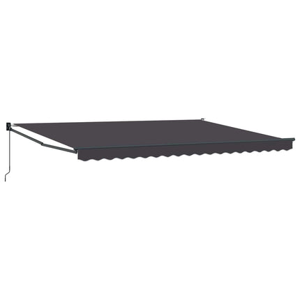 Utdragbar markis Antracit 4 x 2 m 100% Polyester och Aluminium