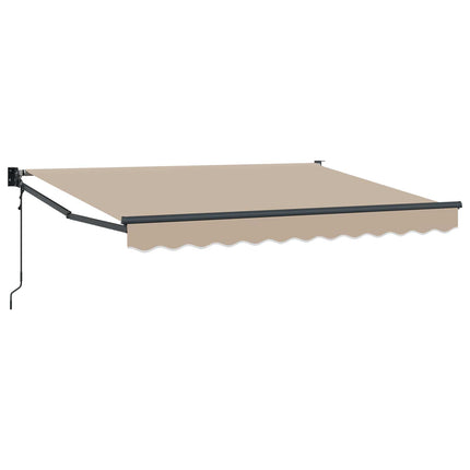 Utdragbar markis Beige 3 x 2 m Polyester och metall