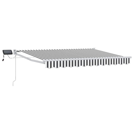 Manuell utdragbar markis med LED-lampor 2,5 x 2 m