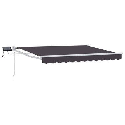 Manuell utdragbar markis med LED-lampor 3 x 2 m