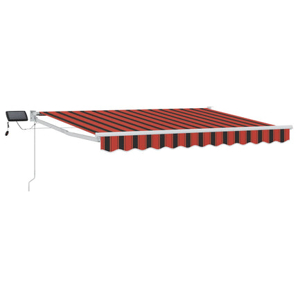 Manuell utdragbar markis med LED-lampor 3 x 2 m