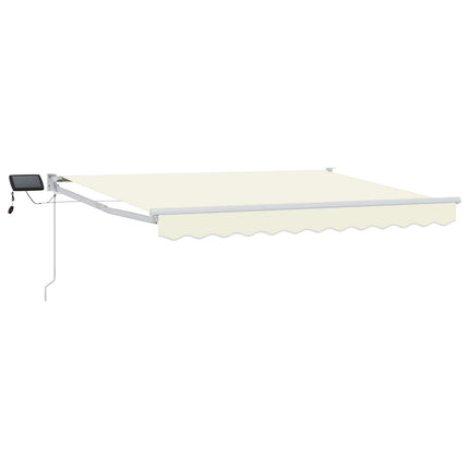 Manuell utdragbar markis med LED-lampor 3,5 x 2 m