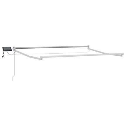 Manuell utdragbar markis med LED-lampor 3,5 x 2 m