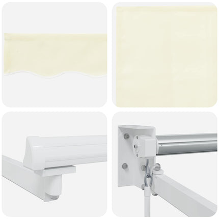 Manuell utdragbar markis med LED-lampor 3 x 2,5 m