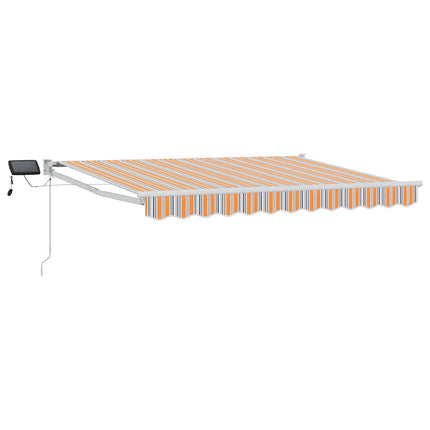Manuell utdragbar markis med LED-lampor 3 x 2,5 m