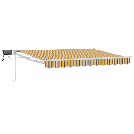 Manuell utdragbar markis med LED-lampor 3 x 2,5 m
