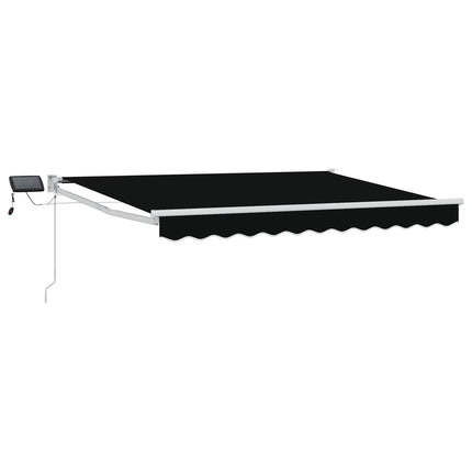 Manuell utdragbar markis med LED-lampor 3 x 2,5 m